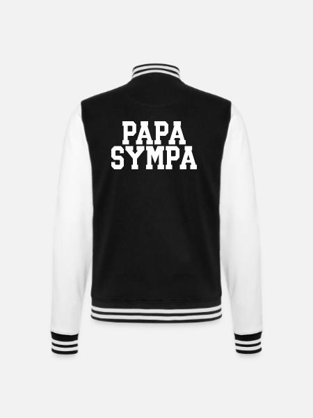 Cool Dad - College Sweat Jacket - black/white