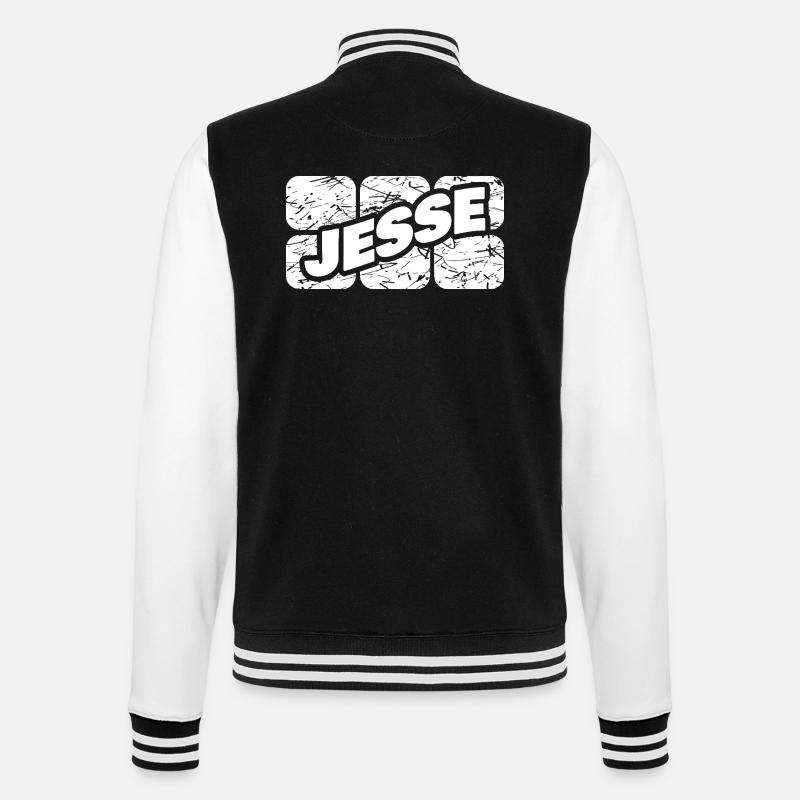 Gift for Jesse - College Sweat Jacket - black/white