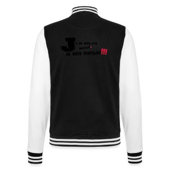 je ne suis pas vieille - Veste Teddy - noir/blanc - Dos - Marisol (170cm)