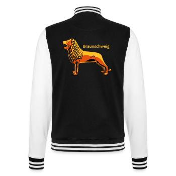 BraunschweigLoewe - College Sweat Jacket - black/white - Back - Marisol (170cm)