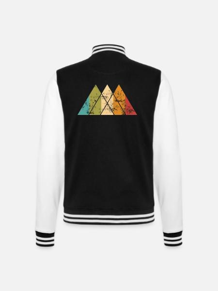 mountain grunge.png - College-Sweatjacke - Schwarz/Weiß