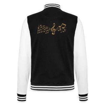 Melodie Musik Noten - College-Sweatjacke - Schwarz/Weiß - Hinten - Marisol (170cm)
