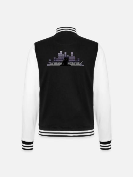 Musik - DJ Party - College-Sweatjacke - Schwarz/Weiß
