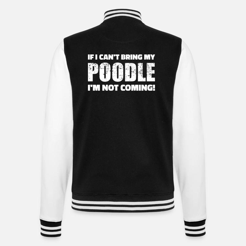 Poodle - College Sweat Jacket - black/white