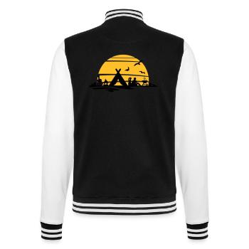 Freizeit - Camping Zelten Sonne - College-Sweatjacke - Schwarz/Weiß - Hinten - Marisol (170cm)