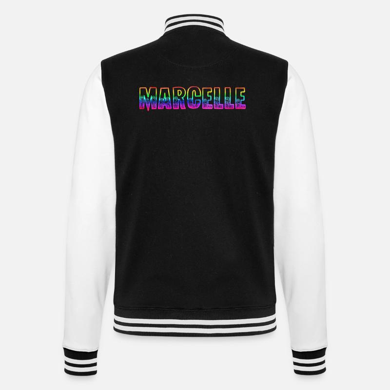 marcelle rs regenbogen - College-Sweatjacke - Schwarz/Weiß