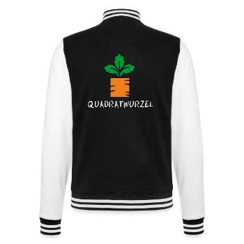 Quadratwurzel - College-Sweatjacke - Schwarz/Weiß - Hinten - Marisol (170cm)
