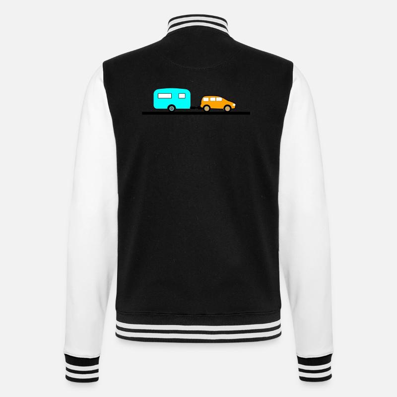 Auto - College-Sweatjacke - Schwarz/Weiß