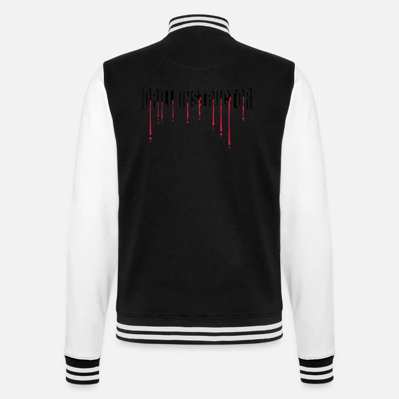 Blood Drill Instructor - College Sweat Jacket - black/white