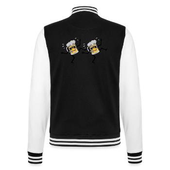 2 dancing party beers - College Sweat Jacket - black/white - Back - Marisol (170cm)