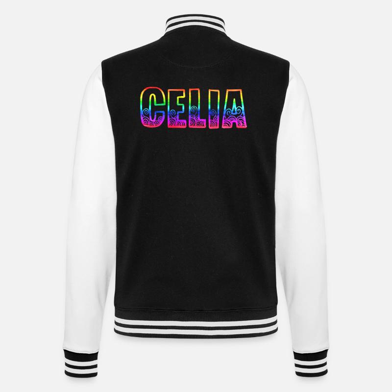 celia rs arc-en-ciel - Veste Teddy - noir/blanc