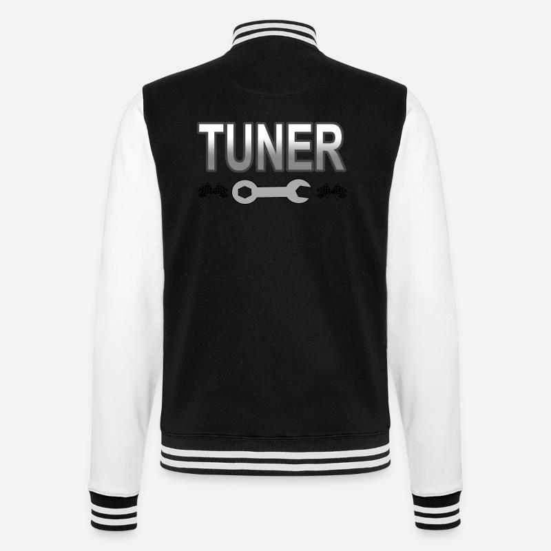 Auto - College-Sweatjacke - Schwarz/Weiß