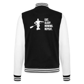 Rowing Saying Rowing Club Funny Rowing Rower - College Sweat Jacket - black/white - Back - Marisol (170cm)