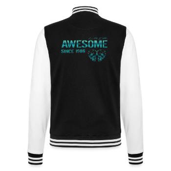 Génial depuis 1986 Cadeau - Veste Teddy - noir/blanc - Dos - Marisol (170cm)