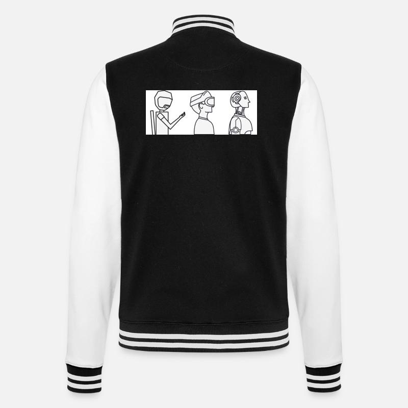 Mobile Phone VR Cyborg - College Sweat Jacket - black/white