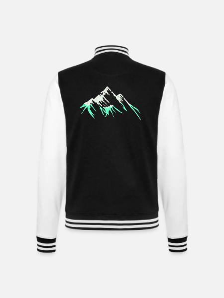 Montagnes 001 - Veste Teddy - noir/blanc