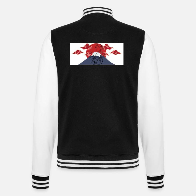 Japan Design Gift Idea - College Sweat Jacket - black/white