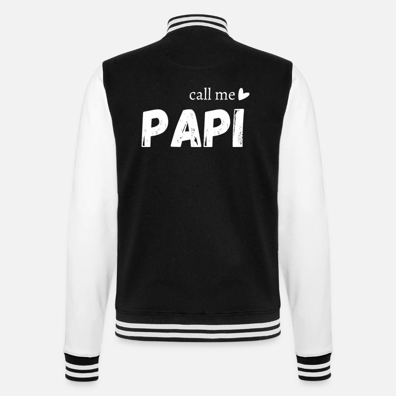 Call me papi - Veste Teddy - noir/blanc