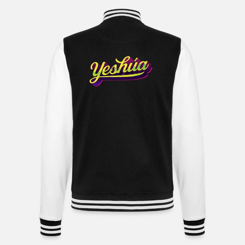 Yeshúa - Style de lettrage urbain - Veste Teddy - noir/blanc