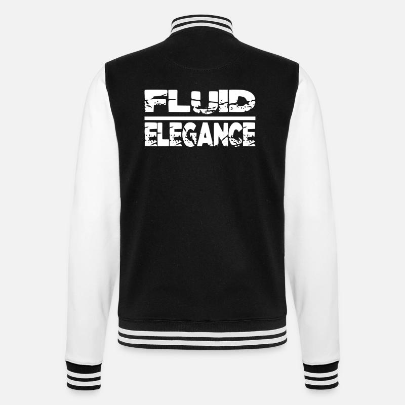 synchronized swimming competitions happy - College-Sweatjacke - Schwarz/Weiß