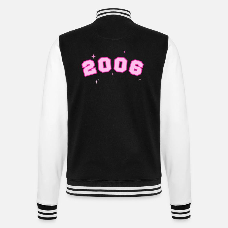 2006 rose star - College Sweat Jacket - black/white
