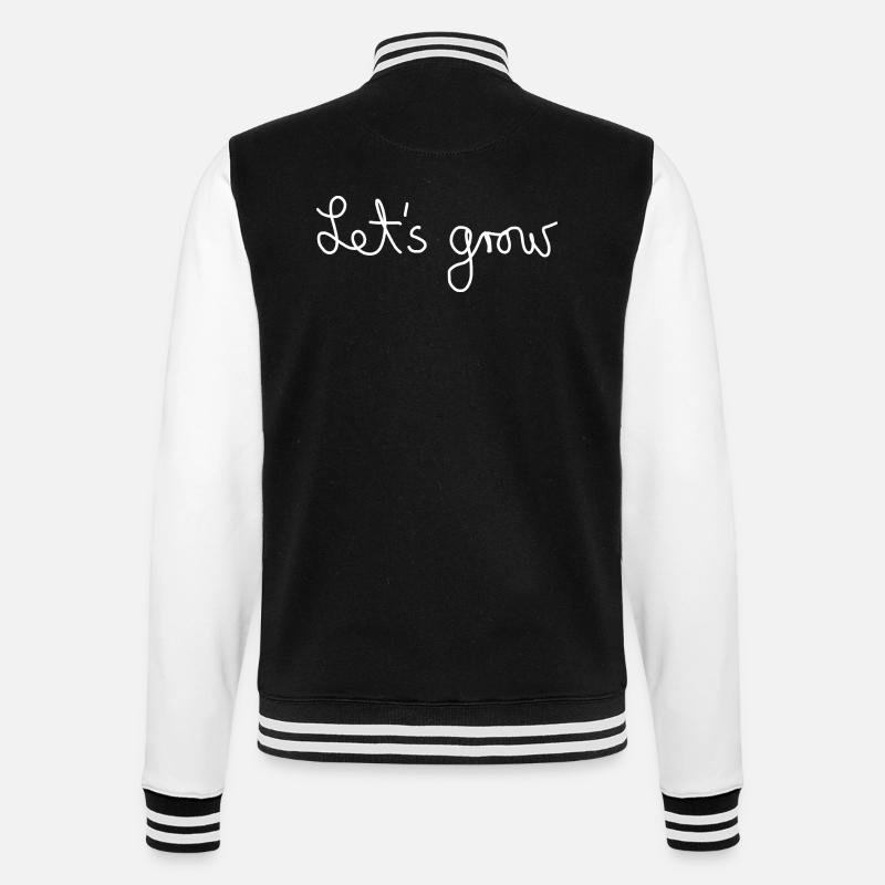 Let's grow - College-Sweatjacke - Schwarz/Weiß