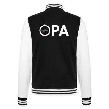Opa Großvater Kompass Expedition Geschenkidee - College-Sweatjacke - Schwarz/Weiß - Hinten - Marisol (170cm)
