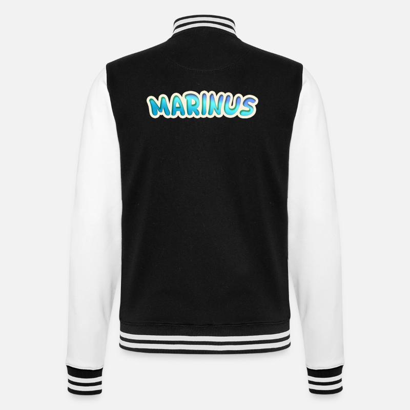Marinus en tant que métier - Veste Teddy - noir/blanc