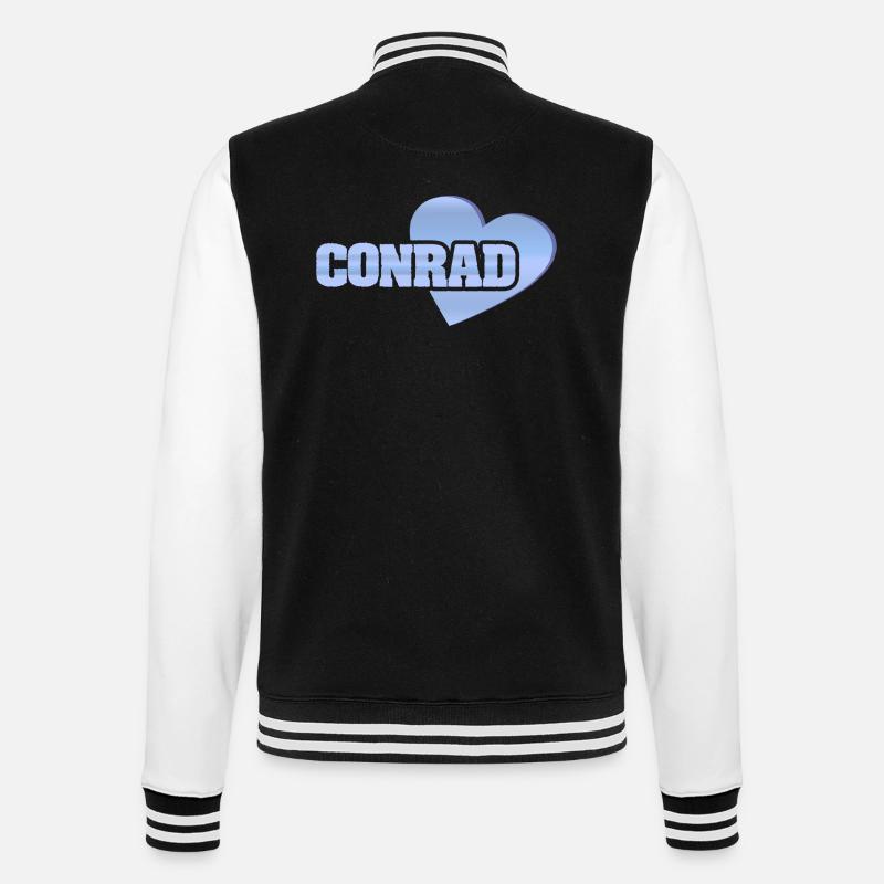Gift for Conrad - College Sweat Jacket - black/white