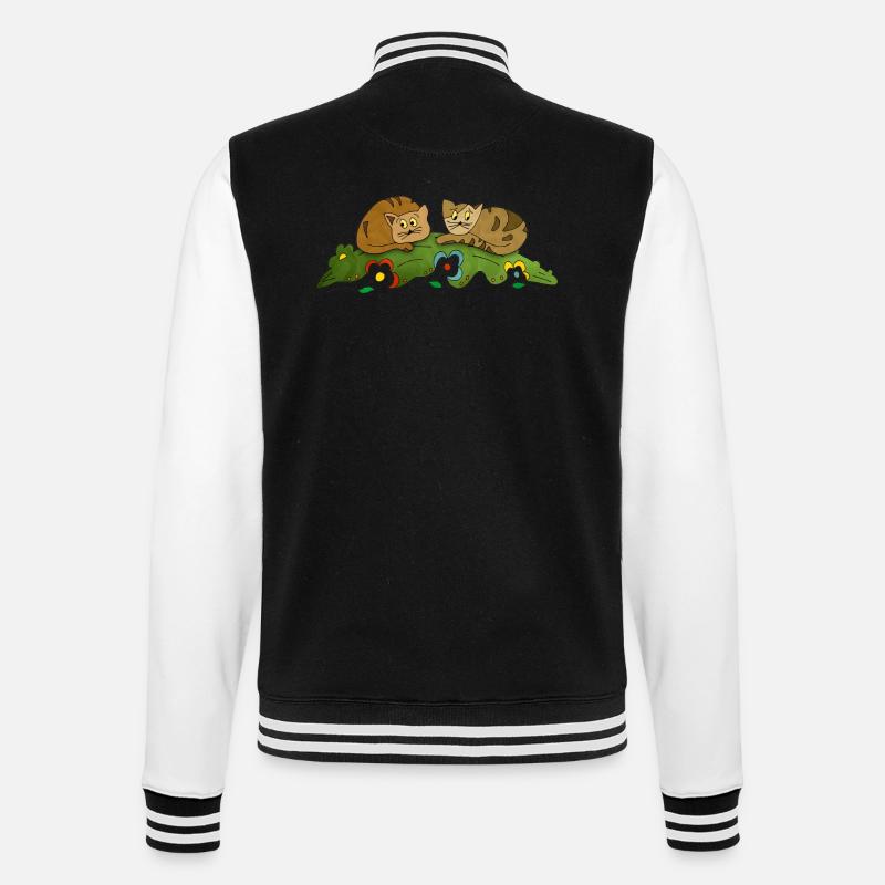 Cats - College Sweat Jacket - black/white