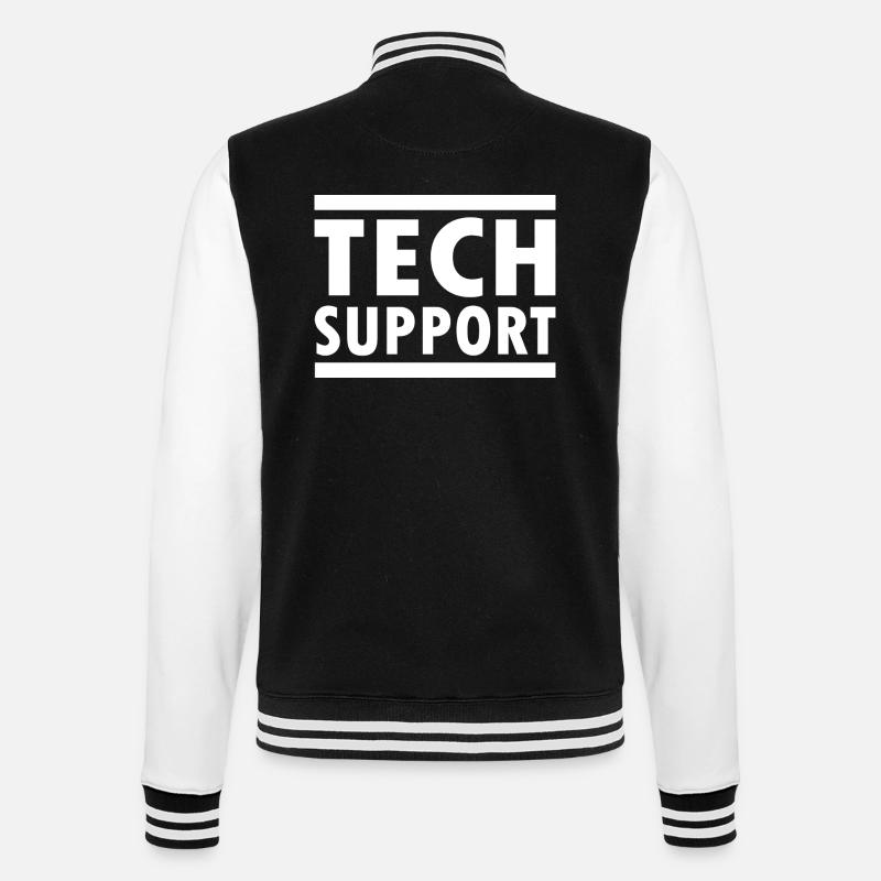 tech support - College-Sweatjacke - Schwarz/Weiß
