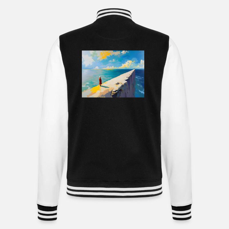 Maman sur la plage 9 - Veste Teddy - noir/blanc