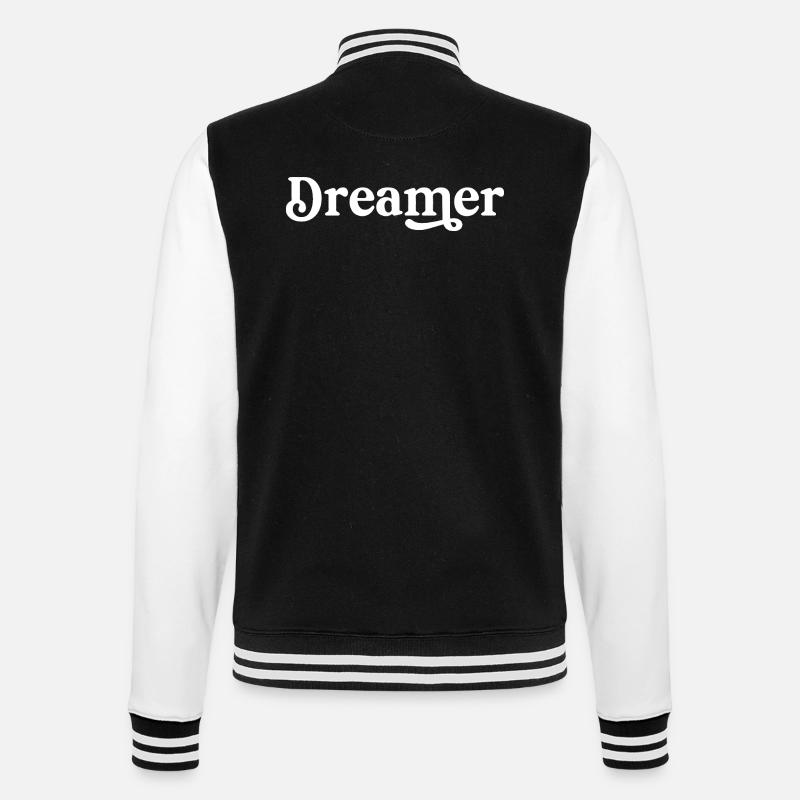 Träumer Glaube an deine Träume - College-Sweatjacke - Schwarz/Weiß