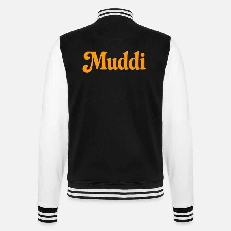 Muddi - College-Sweatjacke - Schwarz/Weiß