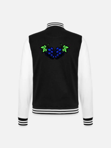 Grapes Grapes - College Sweat Jacket - black/white