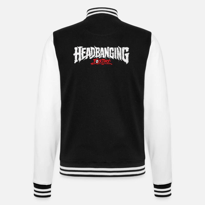 Logo de headbanging blanc - Veste Teddy - noir/blanc