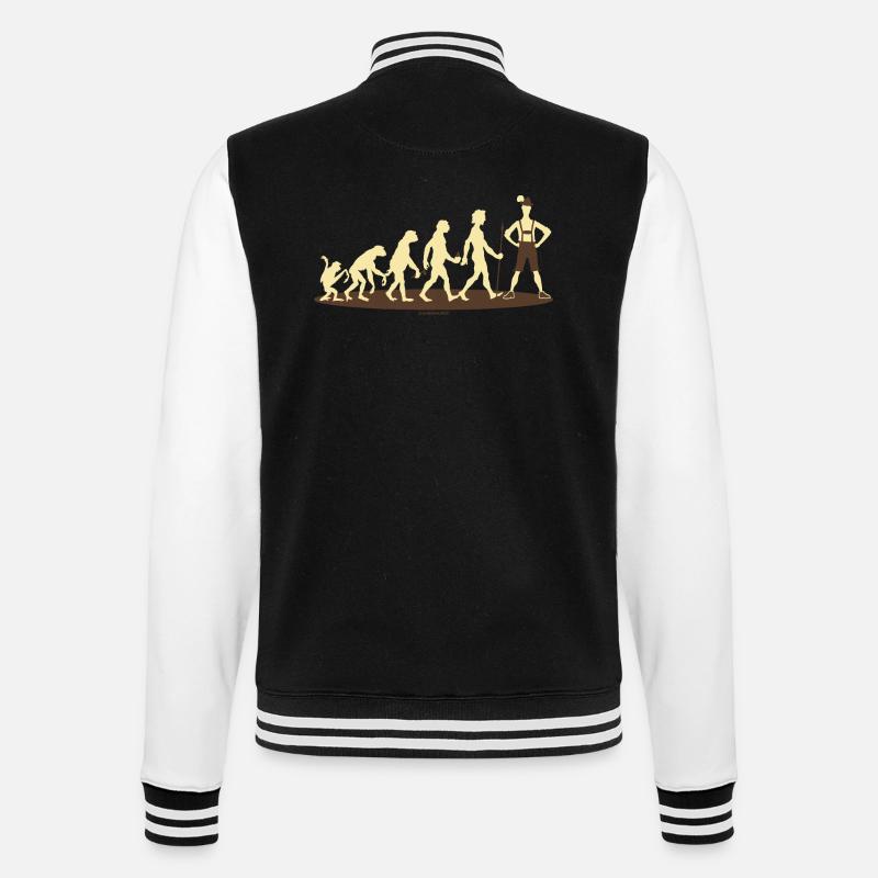 Evolution Bayer - RAHMENLOS Geschenk - College-Sweatjacke - Schwarz/Weiß