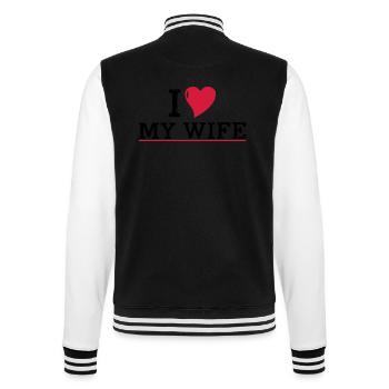I_love_wife - Veste Teddy - noir/blanc - Dos - Marisol (170cm)