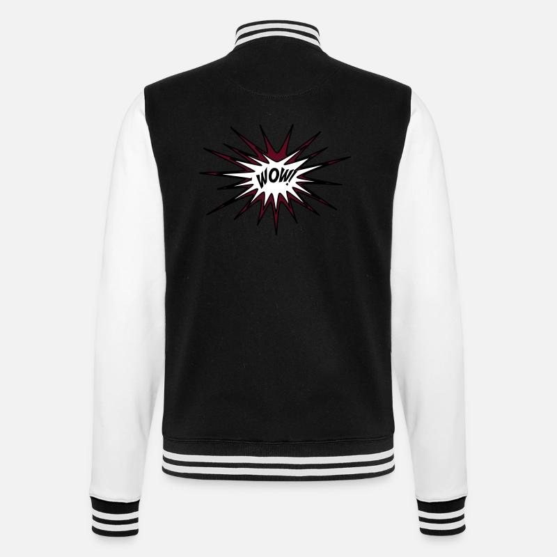 WOW! - College-Sweatjacke - Schwarz/Weiß