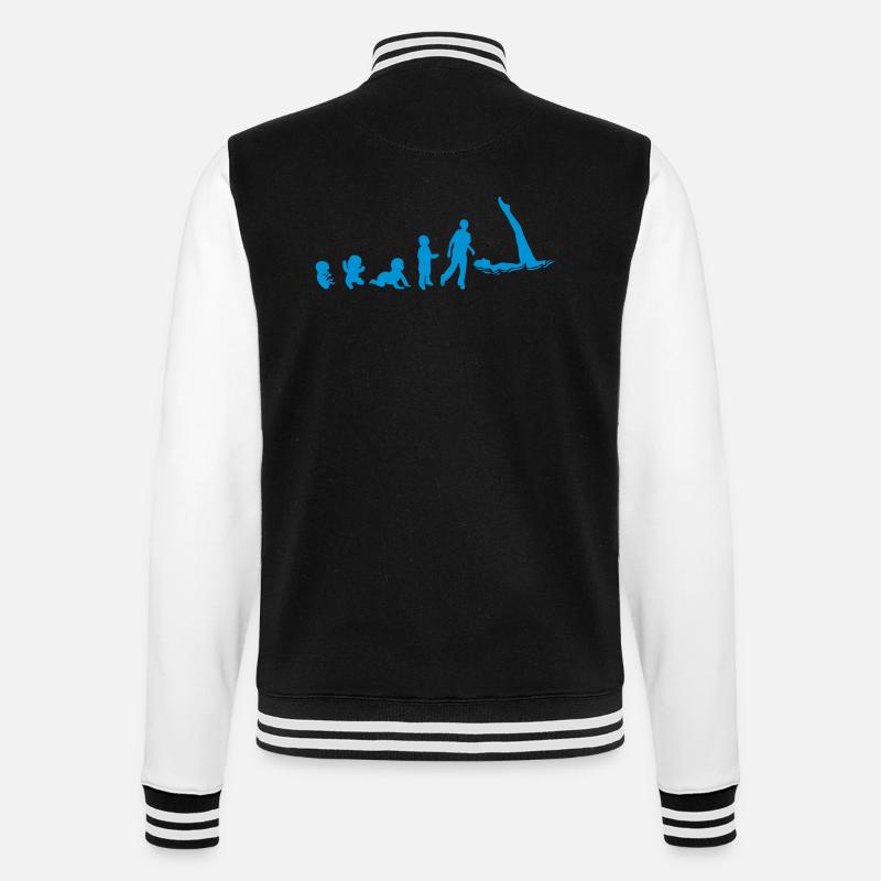 Entwicklung Synchronschwimm Fötus human8 - College-Sweatjacke - Schwarz/Weiß