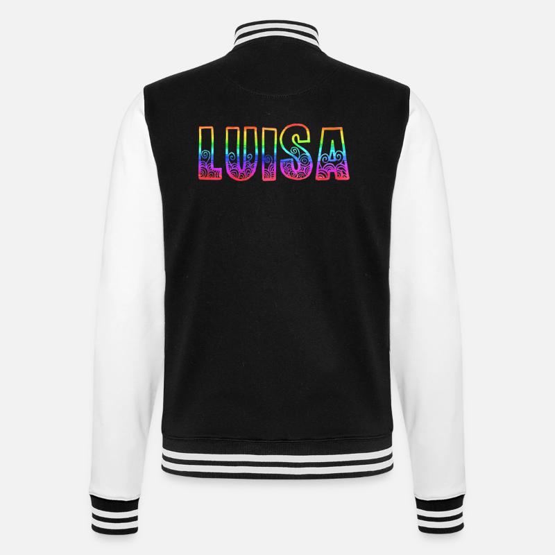 luisa rs regenbogen - College-Sweatjacke - Schwarz/Weiß