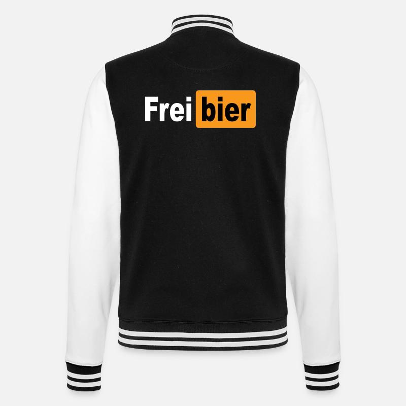 FREIBIER - College-Sweatjacke - Schwarz/Weiß