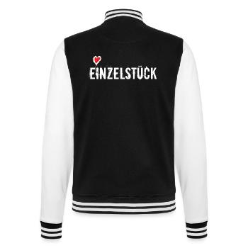 Einzelstück - College-Sweatjacke - Schwarz/Weiß - Hinten - Marisol (170cm)