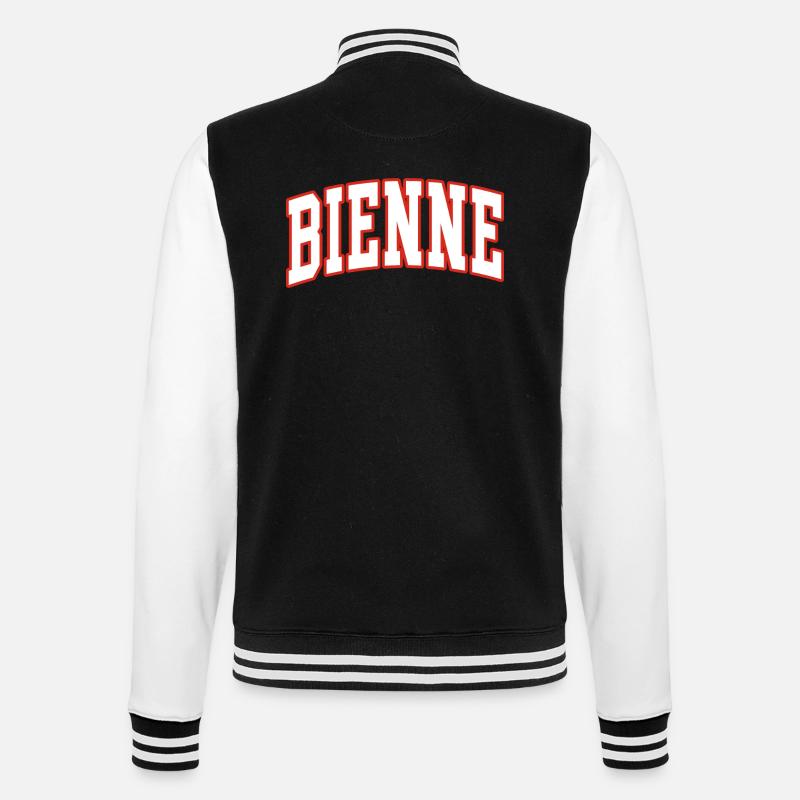 Bienne - College-Sweatjacke - Schwarz/Weiß