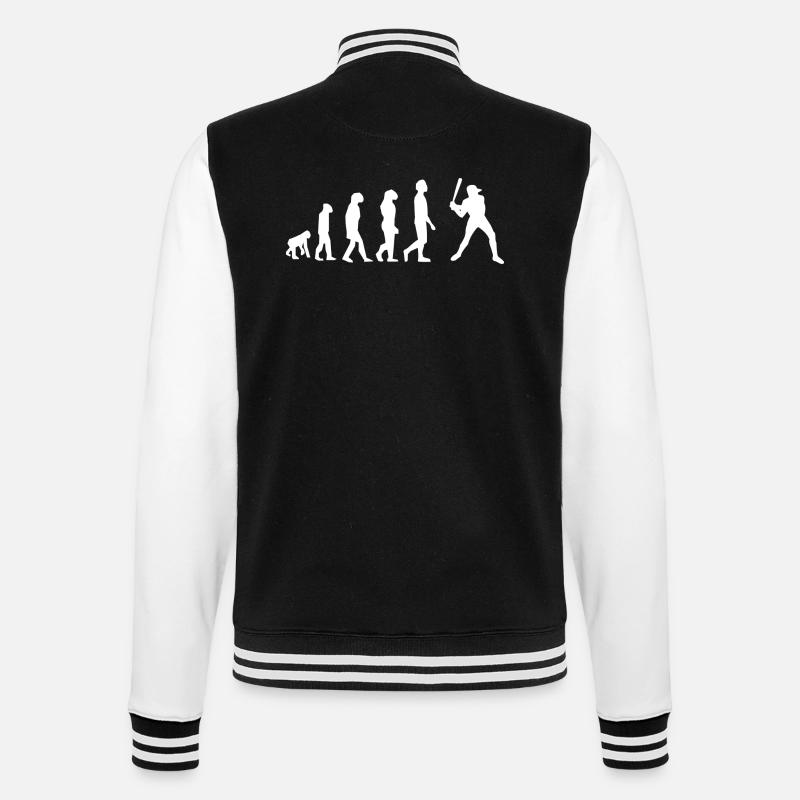 Baseball evolution - College Sweat Jacket - black/white