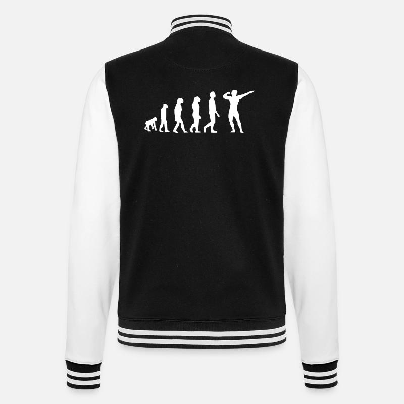 Bodybuilding evolution - College Sweat Jacket - black/white