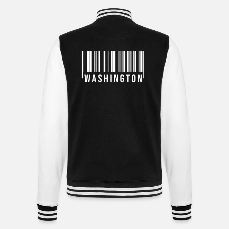 Washington Strichcode - College-Sweatjacke - Schwarz/Weiß