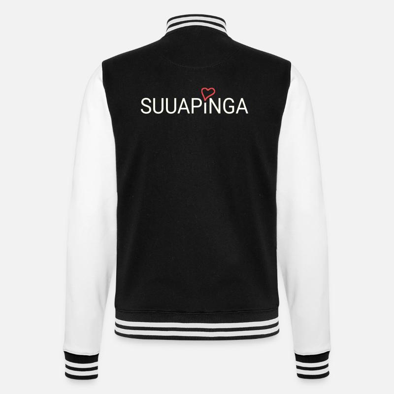 Suuapinga - Veste Teddy - noir/blanc