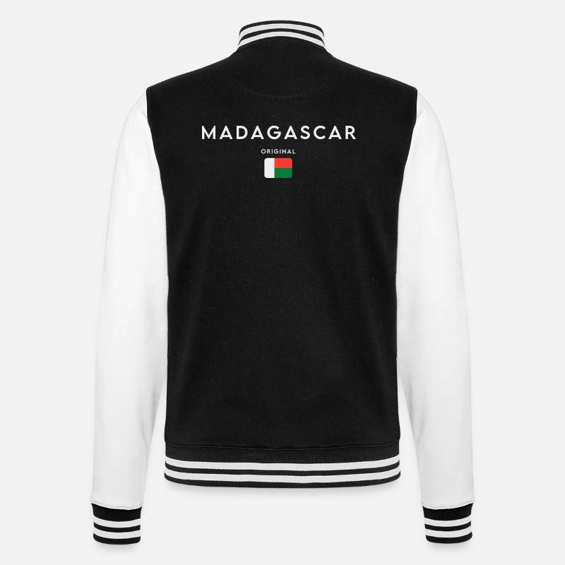 Drapeau de Madagascar, fierté malgache - Veste Teddy - noir/blanc