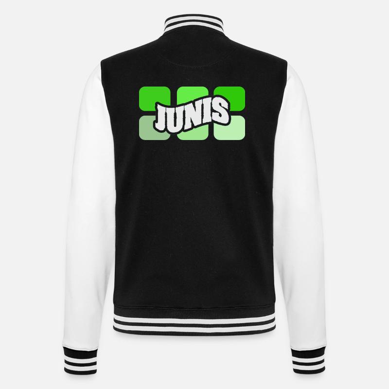 Name Junis - College Sweat Jacket - black/white